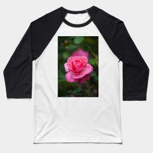 Pink Rose Baseball T-Shirt